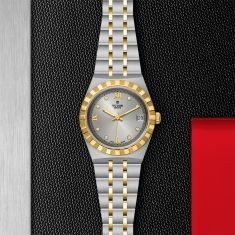 TUDOR Royal Diamond-Set Silver Dial Stainless Steel and Yellow Gold Watch | 34mm | M28403-0002