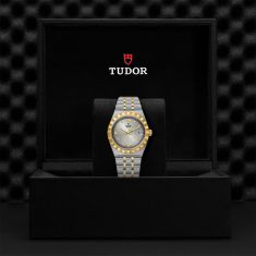 TUDOR Royal Diamond-Set Silver Dial Stainless Steel and Yellow Gold Watch | 34mm | M28403-0002