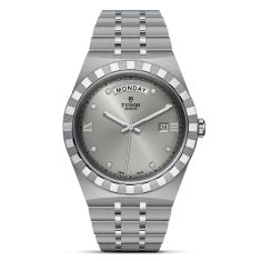image of TUDOR Royal Diamond-Set Silver Dial Stainless Steel Watch | 41mm | M28600-0002 with sku:20331526