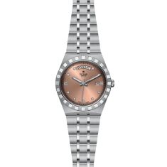 TUDOR Royal Salmon Day Date Diamond-Set Dial Stainless Steel Watch | 41mm | M28600-0011