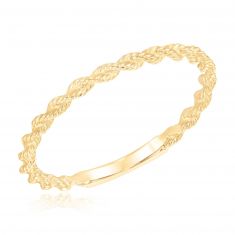 Twisted Rope Yellow Gold Band