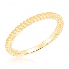 Twisted Yellow Gold Wedding Band | Embrace Collection