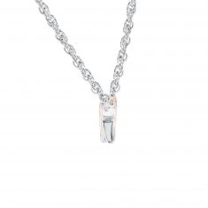 Two-Tone Diamond Accent Butterfly Mom Necklace