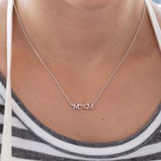 Two-Tone Diamond Accent Butterfly Mom Necklace