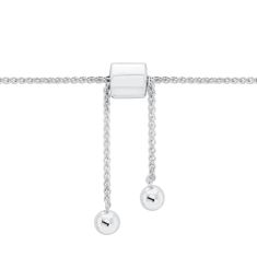 Two-Tone Interlocking Heart Infinity Bolo Bracelet 1/20ctw