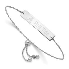 University of Alabama "Roll Tide" Sterling Silver Bolo Bracelet