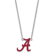 University of Alabama Sterling Silver Red Enamel Pendant Necklace