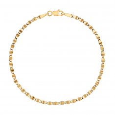 Yellow Gold Solid Valentino Chain Bracelet | 2.7mm