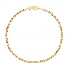 Yellow Gold Solid Valentino Chain Bracelet 2.7mm REEDS Jewelers