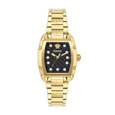 Versace Dominus Black Dial Gold-Tone Stainless Steel Bracelet Watch 36mm - VE8K00524