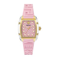 Versace Dominus Pink Dial and Pink Silicon Strap Watch 36mm - VE8K00224