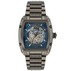 Versace Dominus Skeleton Automatic Blue Skeleton Dial Gunmetal Ion-Plated Watch 42X49.5mm - VE9J00224