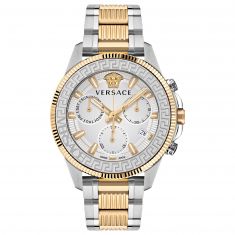 Versace Greca Dome Chrono Two-Tone Bracelet Watch | 43mm | VE6K00423 |  REEDS Jewelers