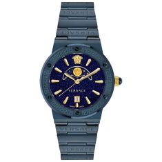 Versace Greca Logo Moon phase Blue Dial Blue Stainless Steel Bracelet Watch | 38mm | VE7G00423