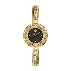 Versace La Creca Black Dial Gold-Tone Bracelet Watch 28mm - VE8C00524