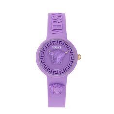 【Versace】シリコン ストラップ ウォッチ 38mm versace_medusa_pop_purple_dial