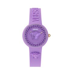 Versace Medusa Pop Purple Dial and Purple Silicone Strap Watch 38mm - VE8J00224