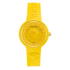 Versace Medusa Pop Yellow Silicone Strap Watch and Medusa Head Silicone Pouch | 39mm | VE6G00523