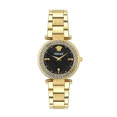 Versace Reve Black Dial Gold-Tone Stainless Steel Bracelet Watch 35mm - VE8B00624