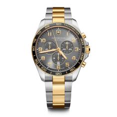 Victorinox FieldForce Classic Chrono Grey Dial Two-Tone Stainless Steel Bracelet Watch 42mm - 241902