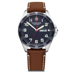 Victorinox Fieldforce Blue Dial Leather Strap Watch 42mm - 241848