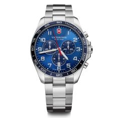 Victorinox Fieldforce Classic Chrono Blue Dial Stainless Steel Bracelet Watch 42mm - 241901