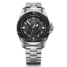 Victorinox Journey 1884 Black Dial Stainless Steel Bracelet Watch 43mm - 241981