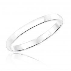 White Gold Wedding Band | 2mm