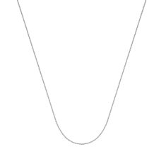 White Gold Solid Diamond-Cut Cable Chain Necklace |  1.05mm