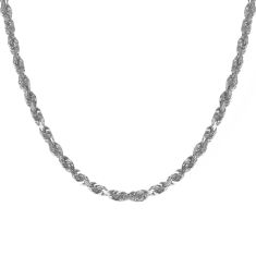 White gold rope chain 4mm store