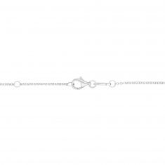 White Gold Diamond Fleur-de-Lis Pendant Necklace 1/10ctw