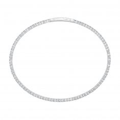 REEDS Flexible 1 1/2ctw Diamond White Gold Bangle Bracelet