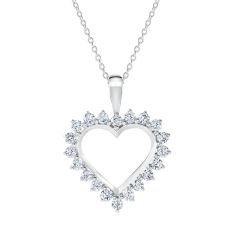 White Gold Diamond Heart Necklace 1/2ctw | REEDS Jewelers