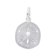 image of White Gold Sand Dollar 2D Charm with sku:10603610000