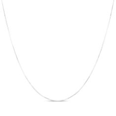 White Gold Solid Adjustable Octagonal Snake Chain Necklace | 2.2mm