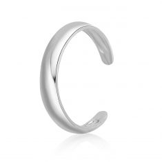 White Gold Toe Ring with Adjustable Band