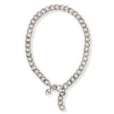Lolovivi Created White Sapphire Sterling Silver Curb Chain Necklace
