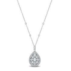 With You Lockets Abigail Cubic Zirconia Sterling Silver Locket Necklace