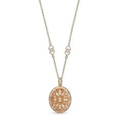 With You Lockets Addison Rose Gold-Plated Locket Necklace