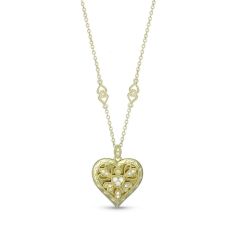 With You Lockets Harper Cubic Zirconia Gold-Plated Locket Necklace