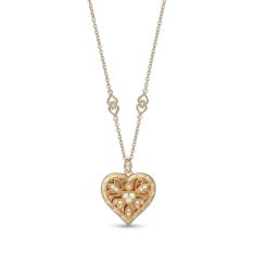 With You Lockets Harper Cubic Zirconia Rose Gold-Plated Locket Necklace