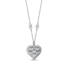 With You Lockets Harper Cubic Zirconia Sterling Silver Locket Necklace