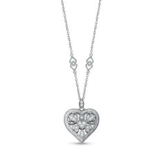With You Lockets Harper Cubic Zirconia Sterling Silver Locket Necklace