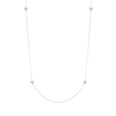 With You Lockets Heart Cubic Zirconia Gold-Plated Layering Chain