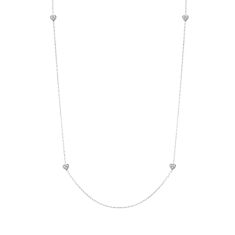 With You Lockets Heart Cubic Zirconia Sterling Silver Layering Chain