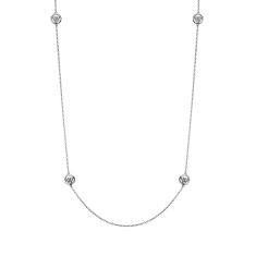 With You Lockets WY Sterling Silver Layering Chain Necklace