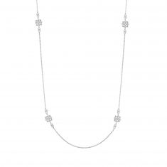 With You Lockets Yara Cubic Zirconia Sterling Silver Layering Chain Necklace
