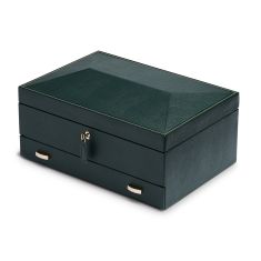 British Racing Green 10-Piece Watch Box with Drawer