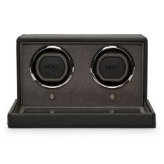 Cub Black Double Watch Winder with Cover