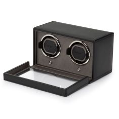 Cub Black Double Watch Winder with Cover
